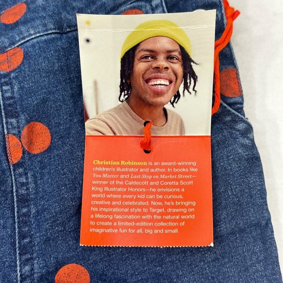 Christian Robinson Boy's Sz 18 Month Microscope Embroidered Overalls Blue Orange - Picture 13 of 16